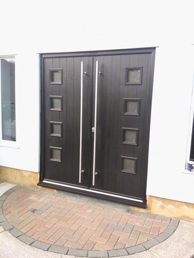 Stunning Double Italia Milano Doors in Anthracite Grey with Designer Handles