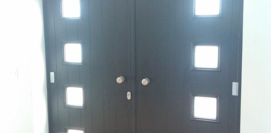 Black Milano Solidor French Doors Internal