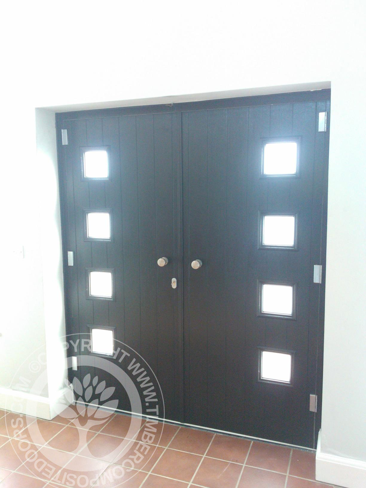 Black Milano Solidor French Doors Internal