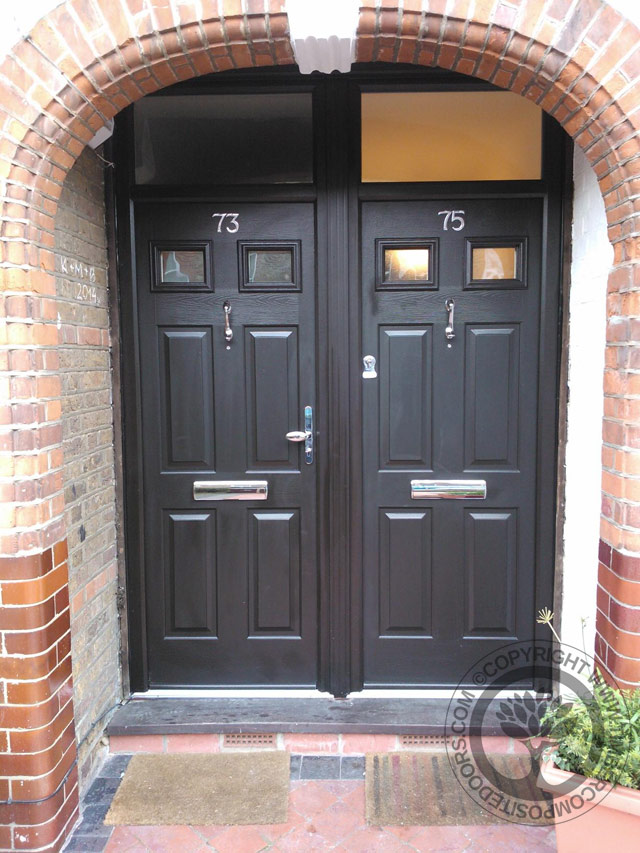 Matching Solidor Tenby Composite Doors in Black - Symmetry in view (well almost!) symetry-640