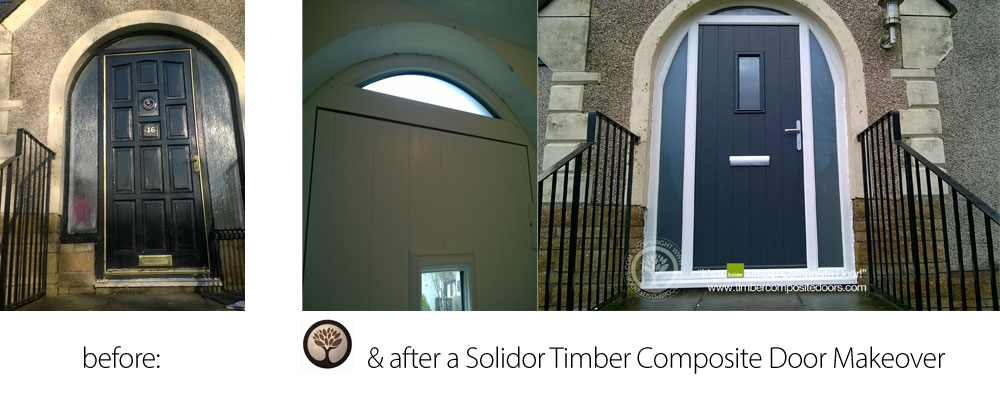 Before and After a Solidor Timber Composite Doors makeover