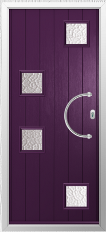 Solidor Modena Timber Composite Door in Rich Aubergine