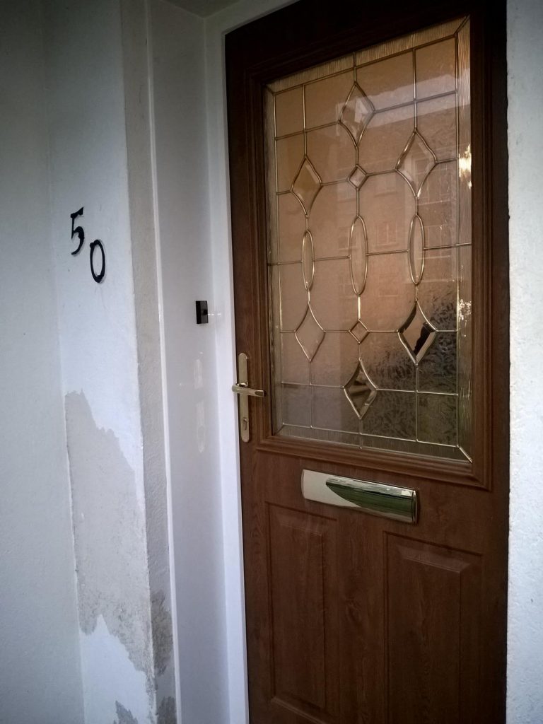 Mr & Mrs W Solidor Timber Composite Door after installation in 2015