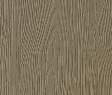 Close-up of brown wood grain with vertical, wavy patterns and knots in a wooden panel.