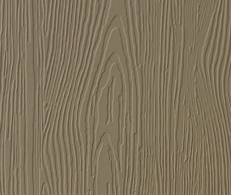 Close-up of brown wood grain with vertical, wavy patterns and knots in a wooden panel.