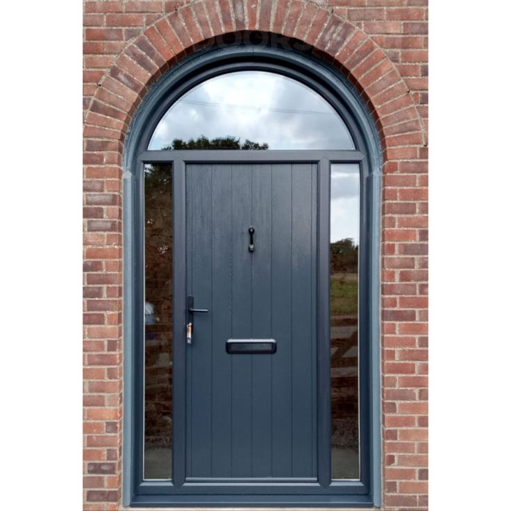 Solidor composite doors shown as part of a wider comparison with aluminium doors, highlighting construction style and overall finish