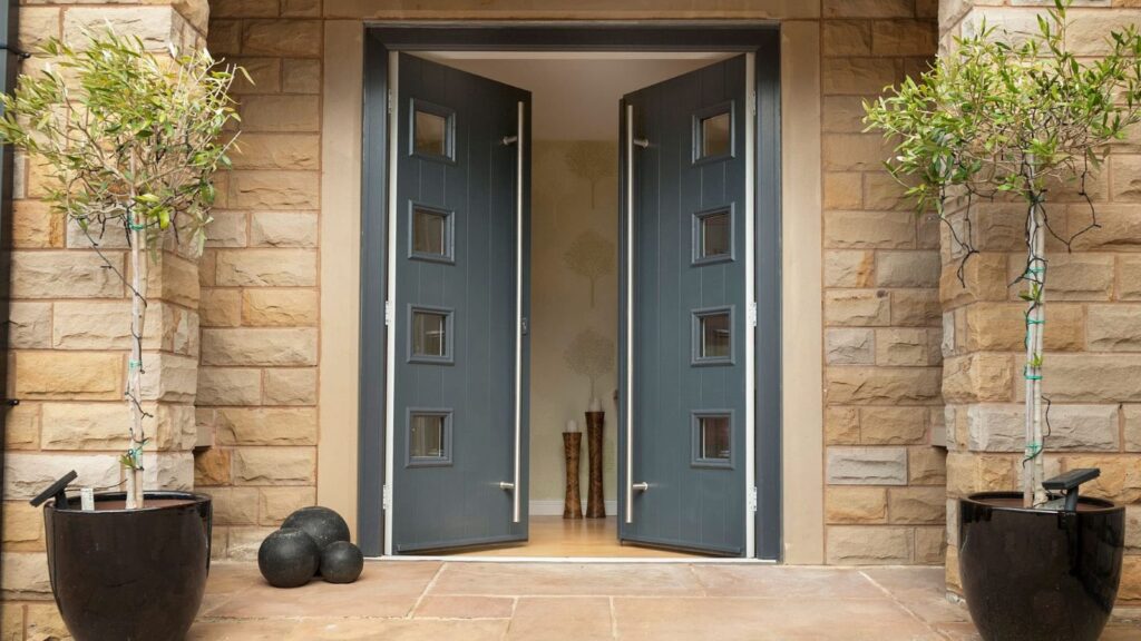 The Solidor Milano is a stylish Italia Collection door with premium texture, modern glazing, and contemporary hardware options.