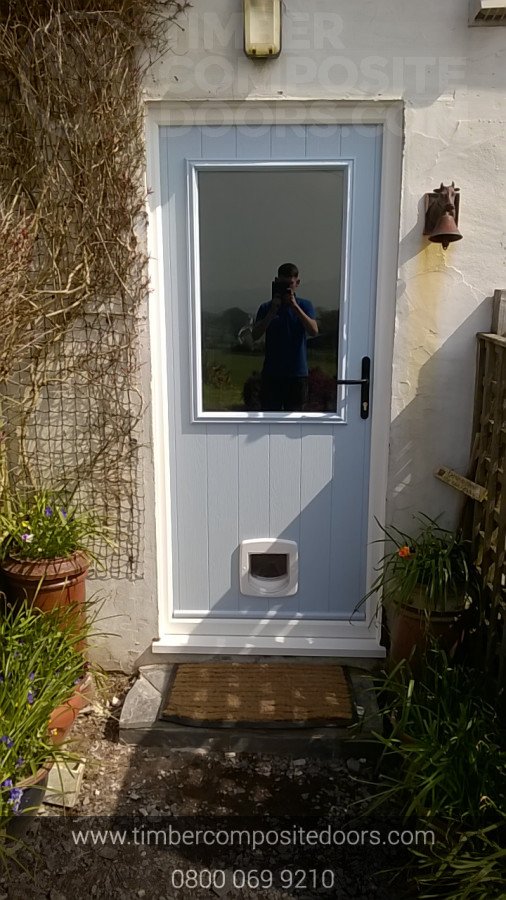 composite door with cat flap